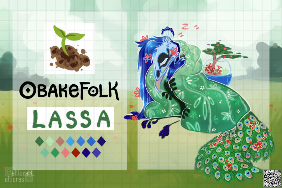 Flat style artwork of an adoptable character